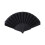 Plastic Hand Held Folding Fan Chinese Kung Fu Hand Fan-Black 1