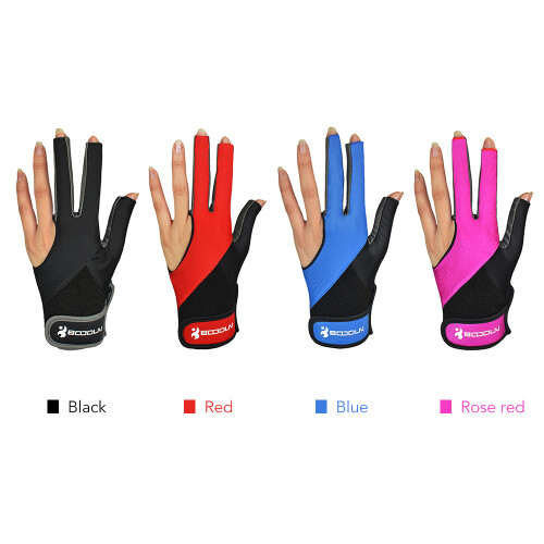 Pool Cue Gloves Billiard Accessories Left Hand Three Cut Fit Comfortable 1