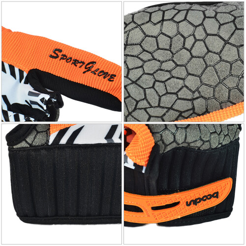Bowlinghandschuhe 1 Paar 3-Fingerlos M/L Orange/Grün 1