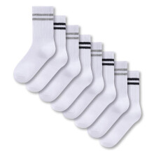 (8 Pack Boys White, 12.5-3.5) Boys & Girls 8 Pack Socks Sports Casual Everyday Leisure Socks Soft & Breathable Cotton Blend Moisture-Wicking Mult