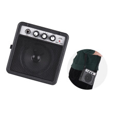 Mini 5W Guitar Amp Speaker with Overdrive 3.5mm/6.35mm Inputs & Volume Control