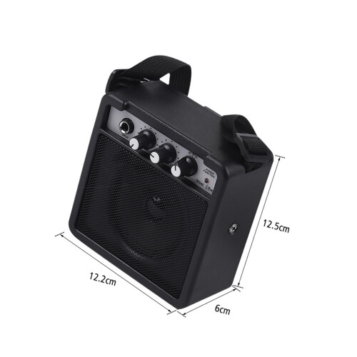 Mini 5W Guitar Amp Speaker with Overdrive 3.5mm/6.35mm Inputs & Volume Control 1