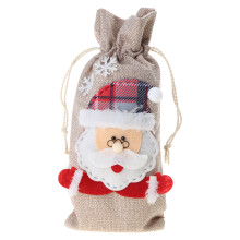 Christmas Wine Bottle Cover with Drawstring for Wedding-B
