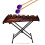 Middle Marimba Stick Mallets 42cm Purple Beech Handle Percussion Kit 1