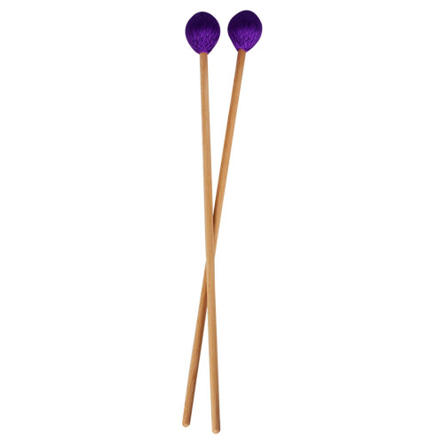 Middle Marimba Stick Mallets 42cm Purple Beech Handle Percussion Kit 2