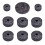 Drum Replacement Felt Set 18pcs Black Drumming Accessories for Percussion Gear 7