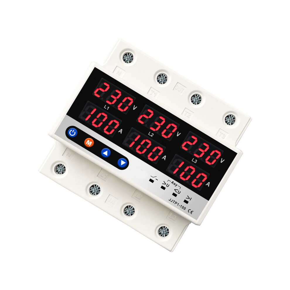 Lcd Display Self-Reset Protector 63A/100A, Voltage/Current Safeguard 5041363612658