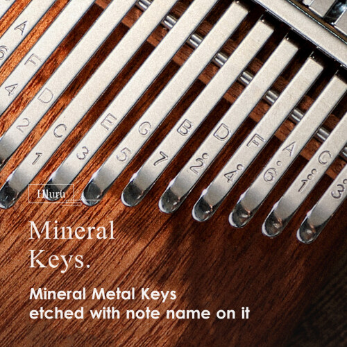 Solid Wood 17-Key Thumb Piano with Tuning Hammer & Notes Sticker for Beginners 1