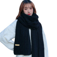Vintage Crochet Long Scarf For All Age Daily Wear Girl-Black