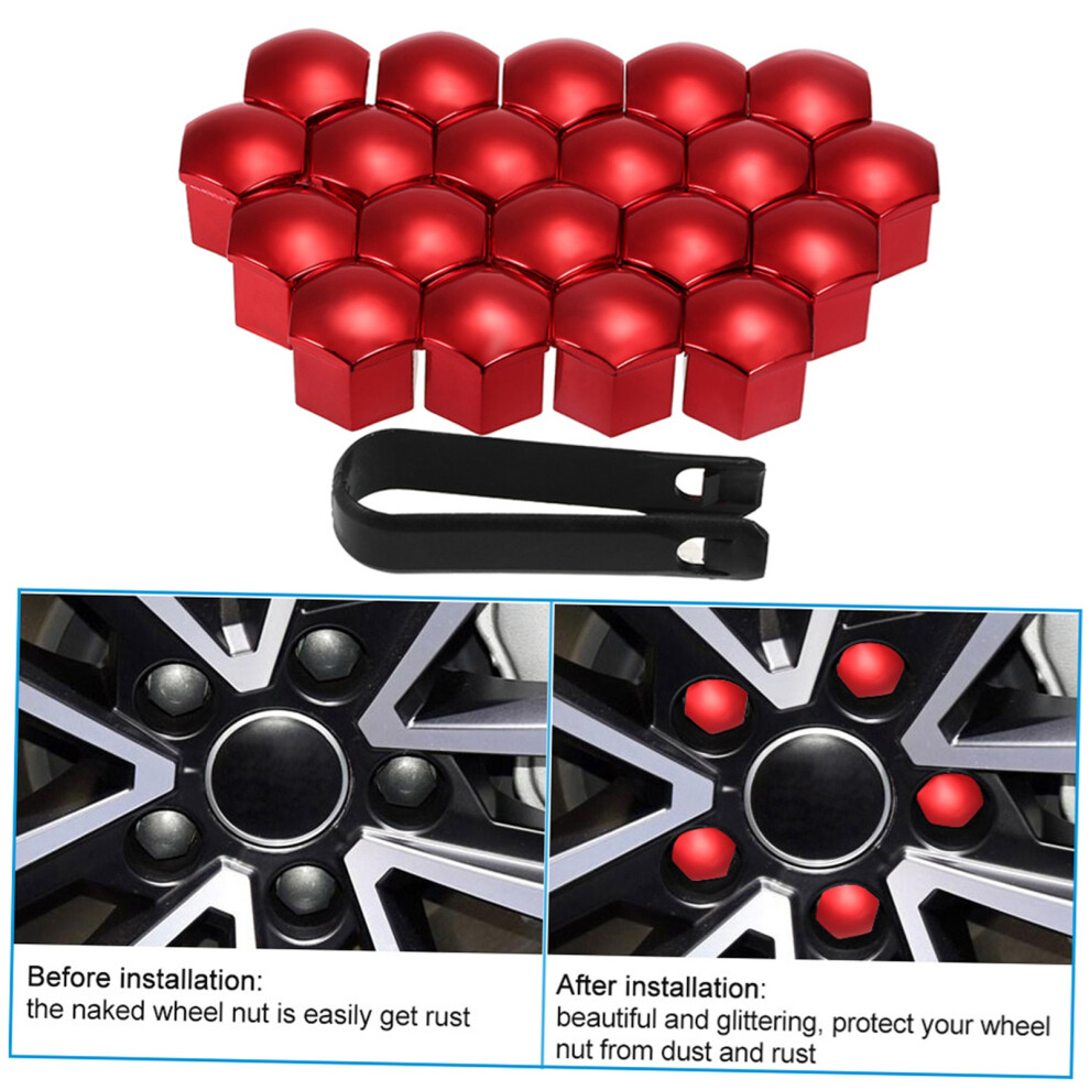 20Pcs 21Mm Wheel Nut Caps Lug Nut Cover Screw Protectors For Auto Maintenance 4631363611433