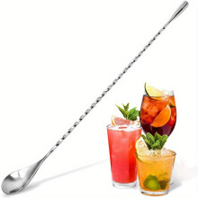 (1pc) [Stainless Steel Bar Tools] 1set Stainless Steel Bar Tools | For Mixing Cocktails, Including Long-handled Stirrers, A