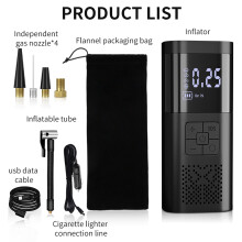 Kabellose Luftpumpe 6000 mAh 18x7,5x5,5 cm schwarz