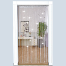 Tenda per porta con perline, zanzariera, protezione dagli insetti, 100x200 cm, bianco