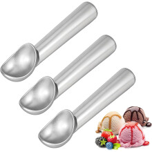 IJsschep, 3-delige set, aluminium ijslepel, eendelig ontwerp
