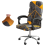 Bürostuhlabdeckung Waschbare Drehbare (Orange/Grau,L) 1