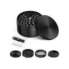 Pollenmolen 75 mm zinklegering 4-delige set met pollenschraper