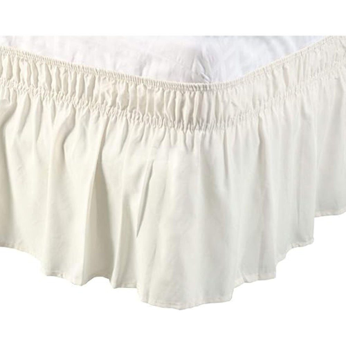 Saia de cama com babados elásticos, modelo simples, 78*80+15 polegadas