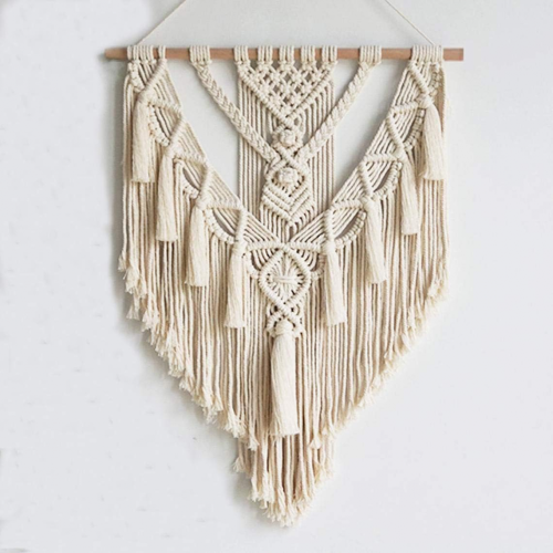 Μεγάλη υφασμένη ταπετσαρία τοίχου Macrame για διακόσμηση υπνοδωματίου