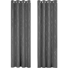 Tende oscuranti opache con occhielli, tenda termica, 2 compresse