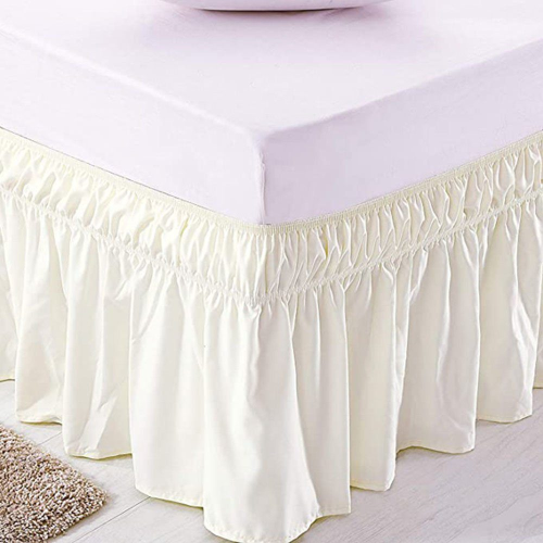 Saia de cama com babados elásticos, modelo simples, 78*80+15 polegadas 1
