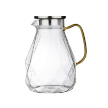 Karaf 2,2 liter, glazen karaf met deksel, transparant