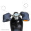 Windproof Rainproof Motorcycle Handlebar Gloves Black 24cm 12