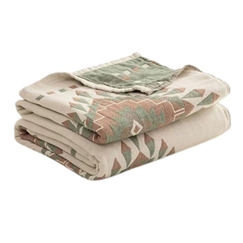 Manta Boho de Algodão, Manta Tecida 150200cm Verde