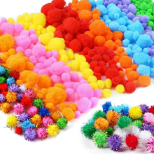 500 pompon per lavori artigianali in 8 colori per progetti fai da te