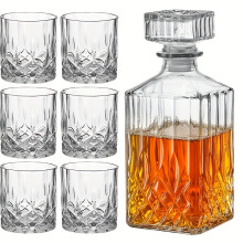 (Seven Piece Set) Combination Set Home Decanter Set, 3pcs Set And 7pcs Set, Suitable for Whiskey, Cocktails, Liqueur Decanting And