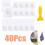 Conjunto de 40 ganchos adesivos transparentes, autoadesivos e resistentes. 3