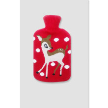 Hot Water Bottle Cover Large Knitted 2000ml Removable Soft Warm Case Pain Relief Winter Coldproof Christmas Gift