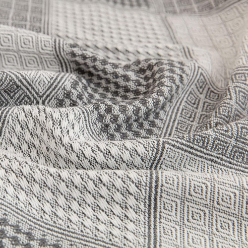 Sofa throw with diamond pattern, large throw - light grey, 180x230cm 1
