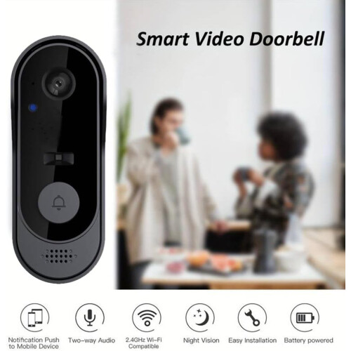 Interfone de vídeo Wi-Fi inteligente com câmera 2K e câmera - Interfone para fechadura 1