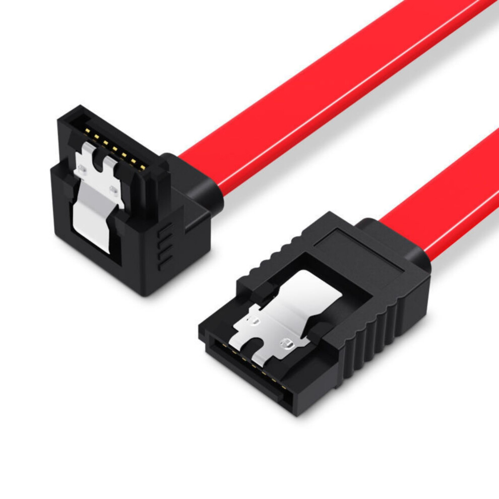 Sataiii 6Gb/S Locking Data Cable 50Cm Length Sata3.0 Flexible Angled Locking Vertical Bending For Computer Servers 9339159371886
