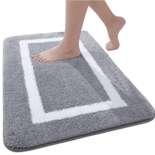 Badmat/antislip, wasbaar – 40 x 60 cm, grijs