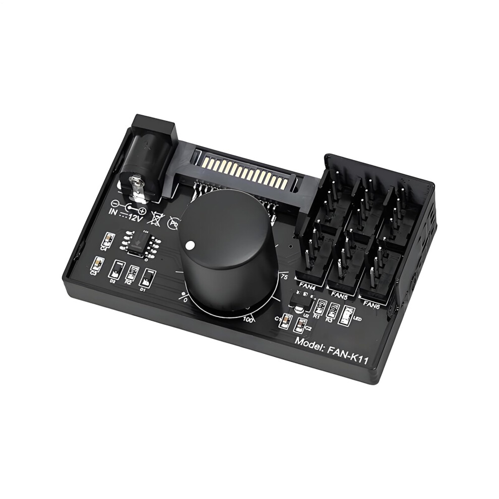 Pwm Fan Controller 4Pin Interface Splitter Hub For Workstation Server Game Room Laptop Overclocking Setup 9339159373361