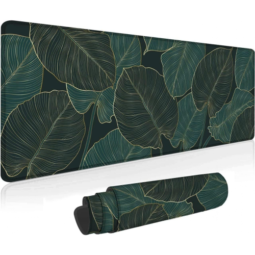 Mousepad παιχνιδιών XXL 800 x 300 mm Mousepad τροπικών φύλλων πράσινο μεγάλο