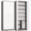Bibliothèque Oliv 2D BLANC ANTHRACITE 1