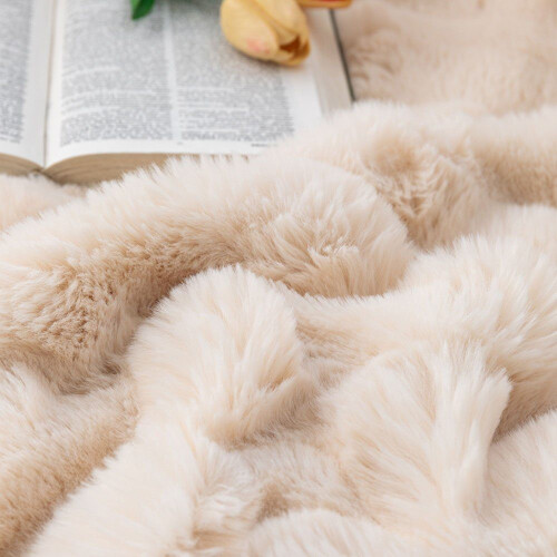 Living blankets, couch blanket, fluffy throw, microfiber bedspread, 70x100cm 2