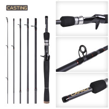 2,1 m/2,4 m 6-teilige Carbon-Rute 125–135 g Spinning