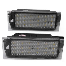 Lot de 2 éclairages LED pour plaque d'immatriculation de voiture Renault Megane 2, Clio Laguna 2, Megane
