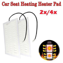 2 ou 4 housses de siège chauffantes universelles 12 V pour voiture, coussin chauffant en fibre de carbone,