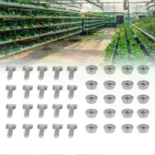 Lot de 20 vis M6 en acier inoxydable 304 avec écrous à embase - Quincaillerie pour serres
