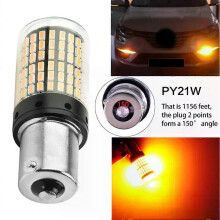 Ampoules LED PY21W 5009 BAU15S 7507, compatibles CanBus, pour clignotants, feux de recul et feux arrière,