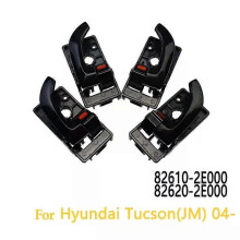 Poignées de porte intérieures gauche et droite, noir et gris, pour Hyundai Tucson 2005-2009 (références :