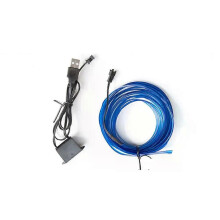 Éclairage d'ambiance pour voiture USB LED à lumière froide sans modification de ligne (bleu)