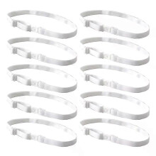 Lot de 10 élastiques réglables pour nœuds papillon, avec clips, accessoires de bricolage pour ceintures