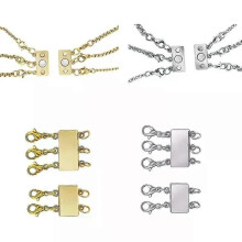 Connecteur magnétique pour collier, fermoir pour collier à plusieurs rangs, fermoirs pour colliers à