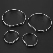 Lot de 4 autocollants décoratifs pour l'intérieur du tableau de bord avant de BMW E46. Accessoire auto