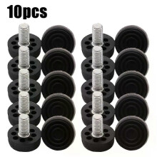Lot de 10 rehausseurs de pieds de meubles antidérapants, réglables en hauteur, en plastique, pour tables